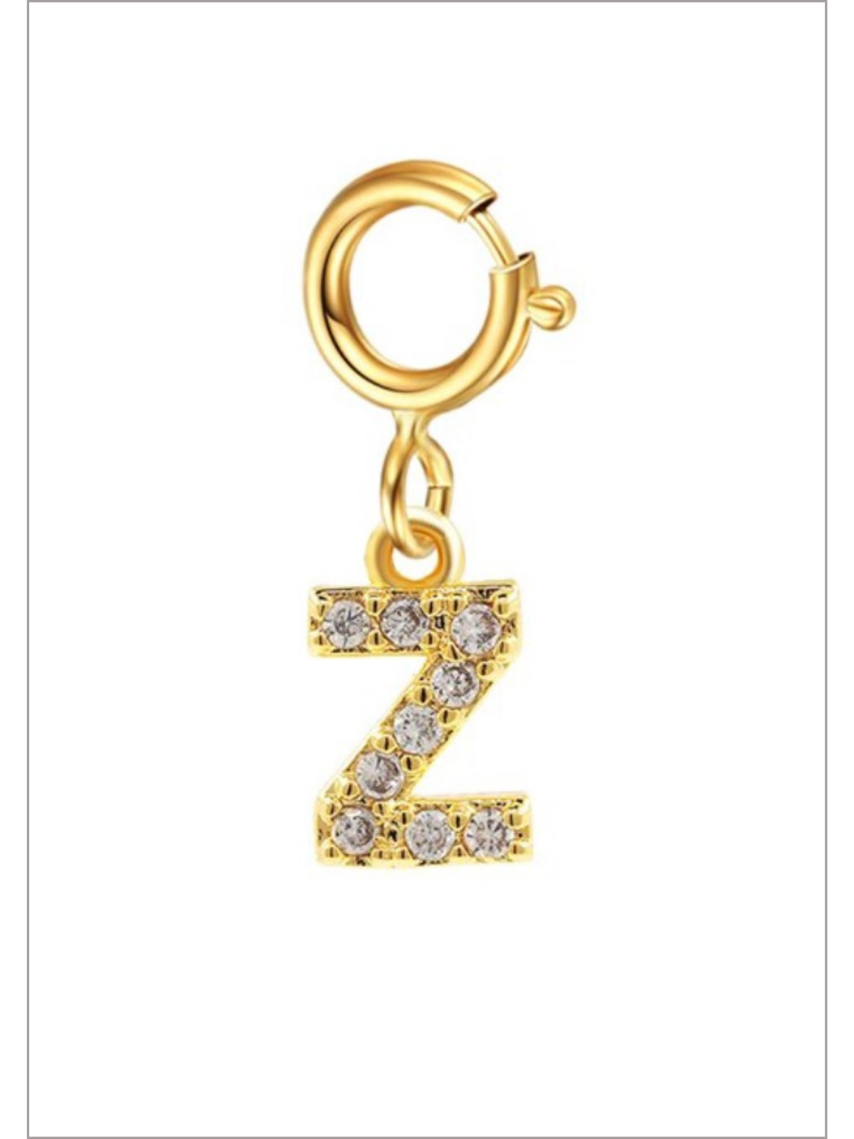 Girls Charm Party Rhinestone Letter Pendant