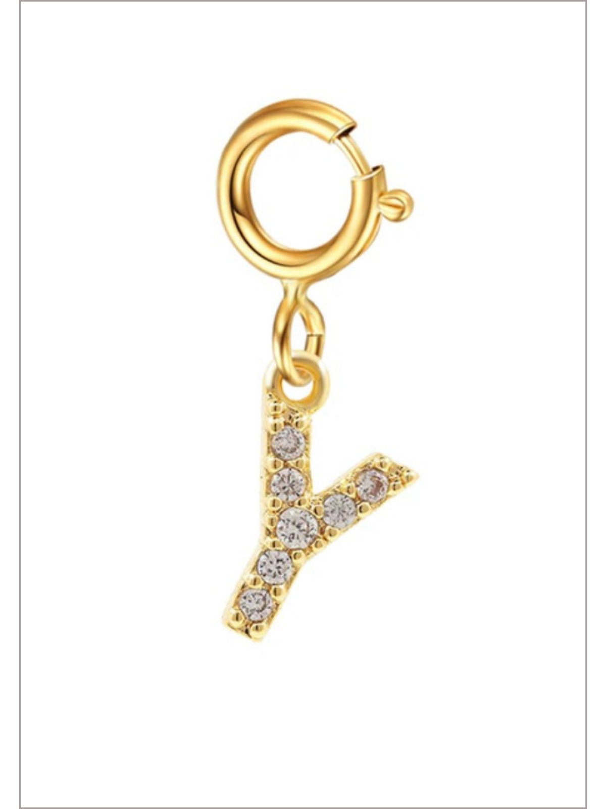 Girls Charm Party Rhinestone Letter Pendant