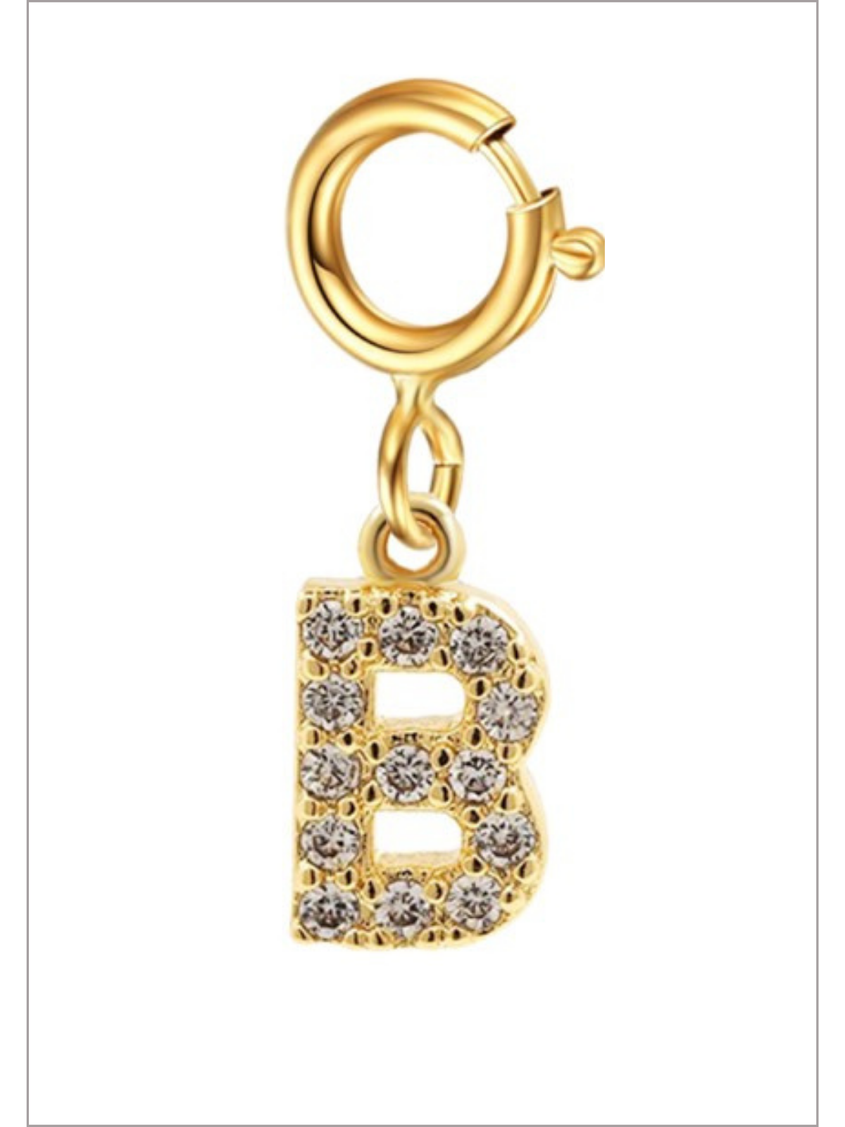 Girls Charm Party Rhinestone Letter Pendant
