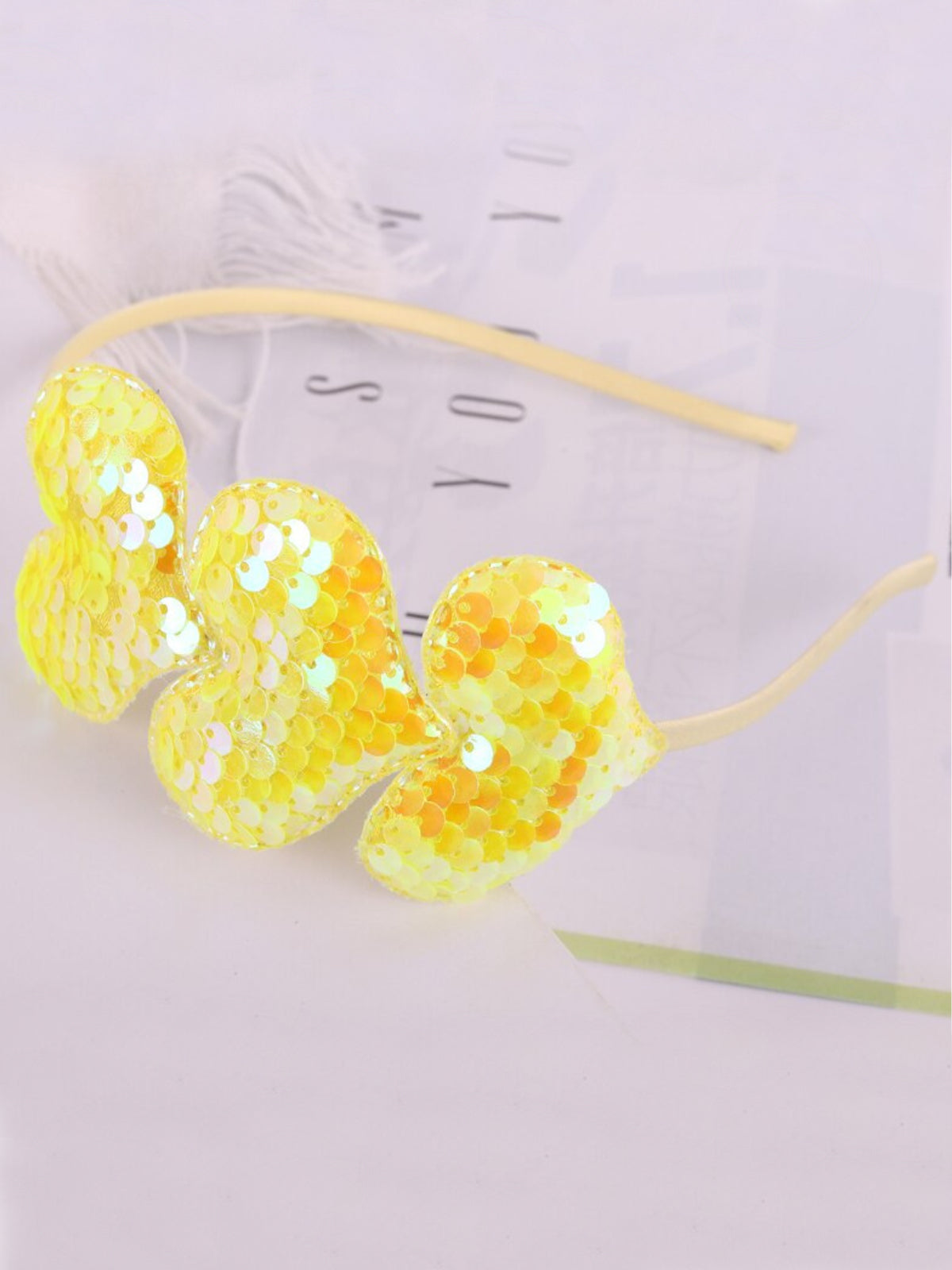 Love In Every Sparkle Sequin Hearts Headband