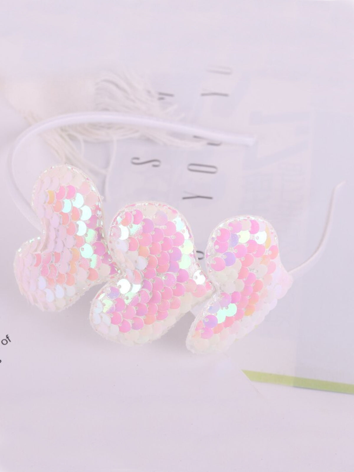 Love In Every Sparkle Sequin Hearts Headband