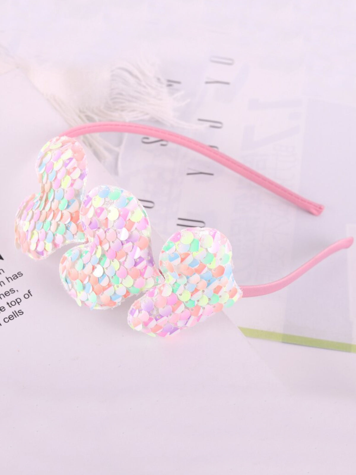Love In Every Sparkle Sequin Hearts Headband