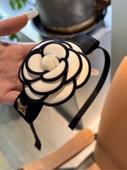 Crowned With Chicness Two-Tone Flower Headband
