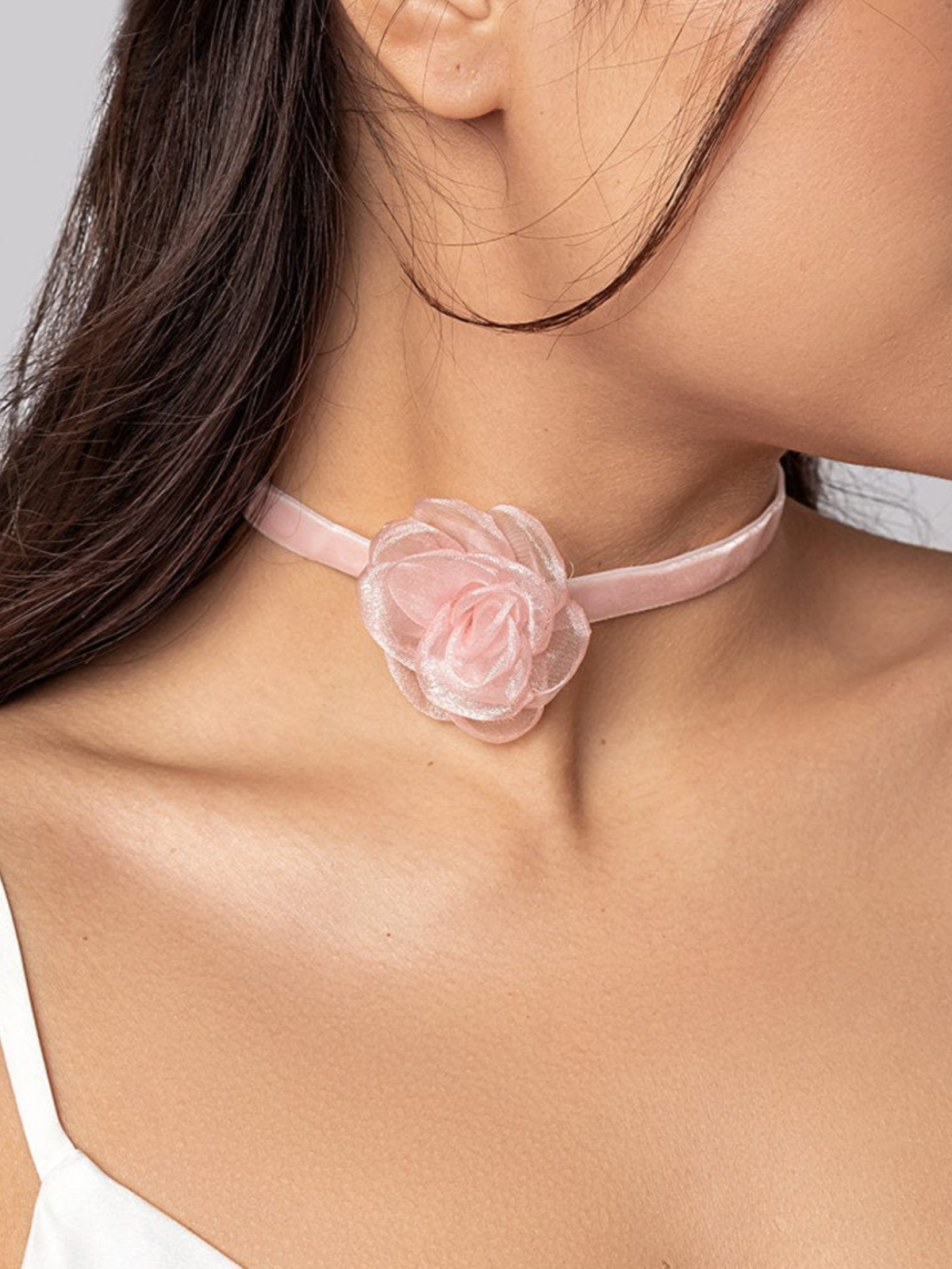 Spring Bling Flower Choker Necklace