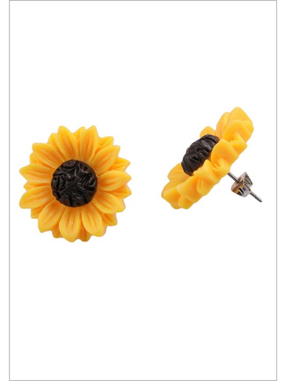 My Only Sunshine Sunflower Stud Earrings