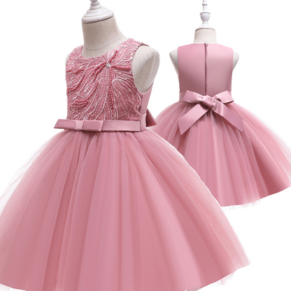 Pearl and Sequin Embroidery Top Princess Party Dress