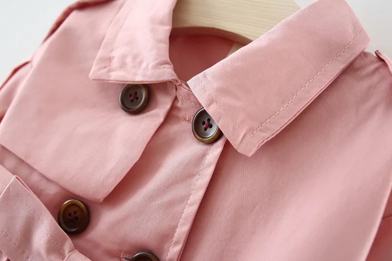 Cotton Trench Coat: Stylish Baby Girl Outerwear