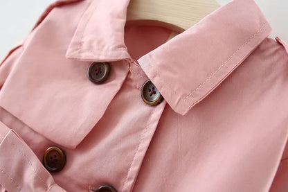 Cotton Trench Coat: Stylish Baby Girl Outerwear