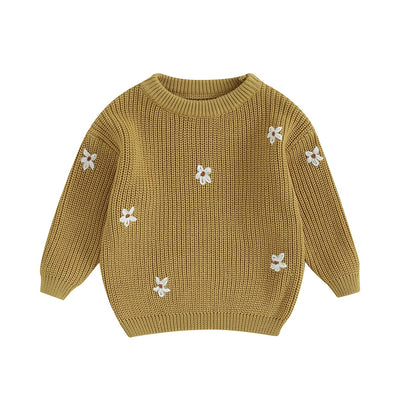 Cute Flower Knit Sweater - Cozy Knitwear for Newborns