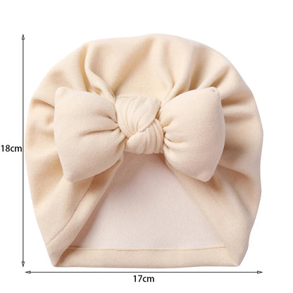 Cashmere Baby Hat: Warm Bow Topknot Bonnet