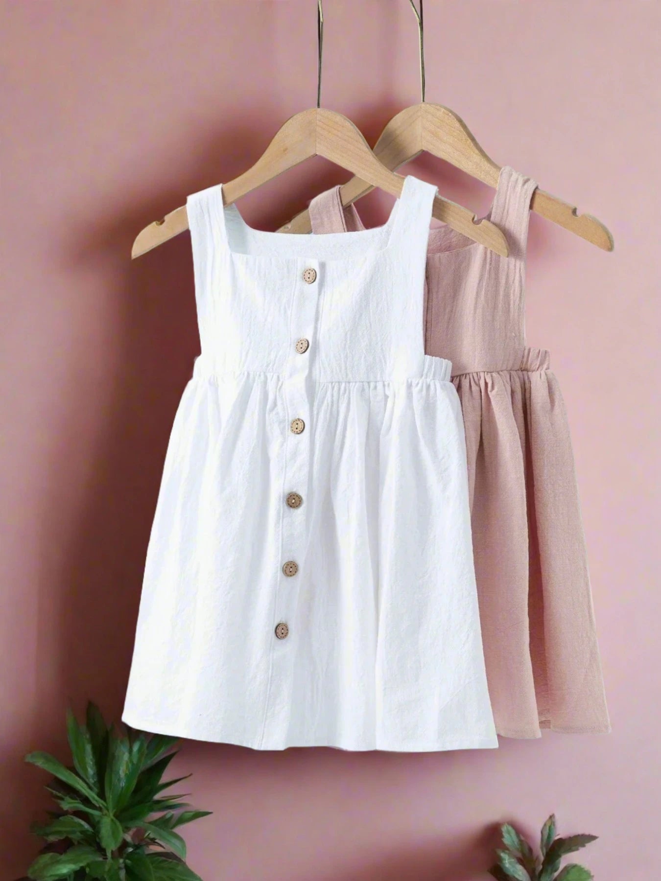 Summer Princess Dress: Solid Color Pleated Sleeveless Cotton