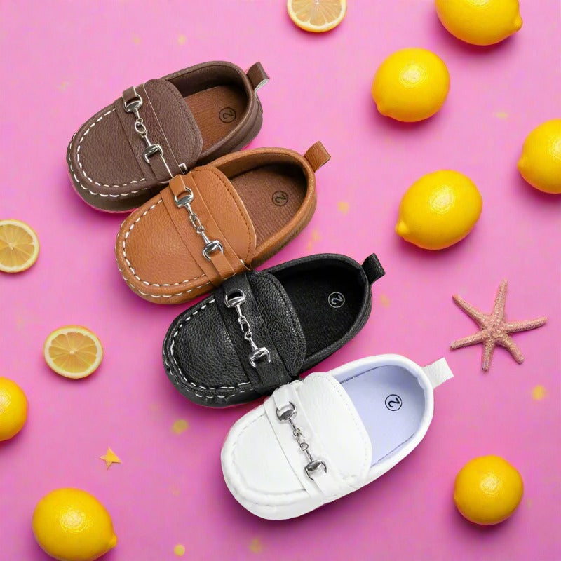 Baby Casual Shoes: Leather, Non-slip Soft-sole