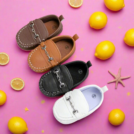 Baby Casual Shoes: Leather, Non-slip Soft-sole