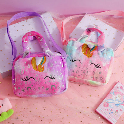 Plush Unicorn Crossbody Bag
