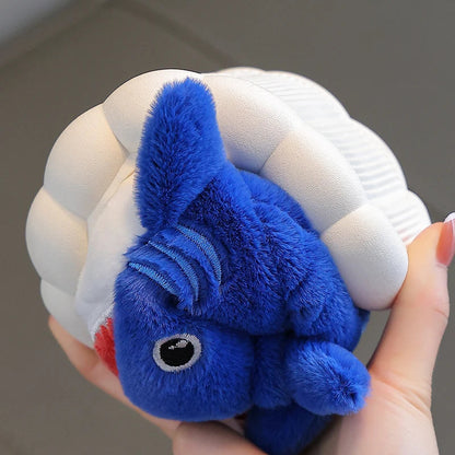 Cartoon Shark Cotton Slippers - Warm and Non-slip for Kids (Winter Edition)