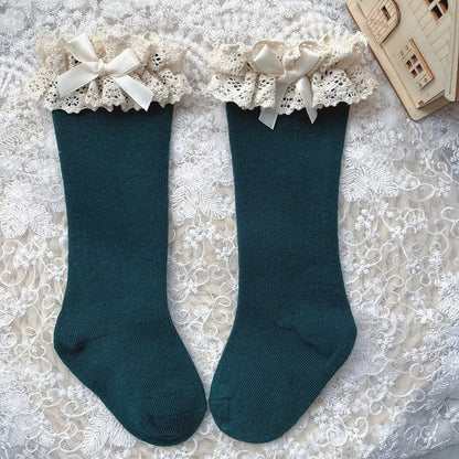 Knee High Lace  Ruffle Long Sock