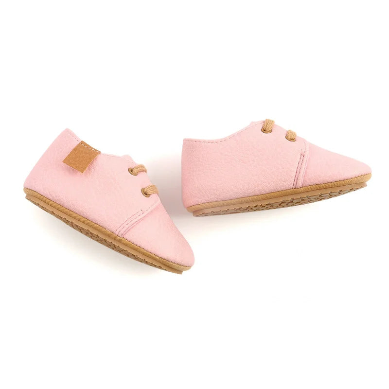 New Retro Leather Baby Shoes - Multicolor Toddler Moccasins
