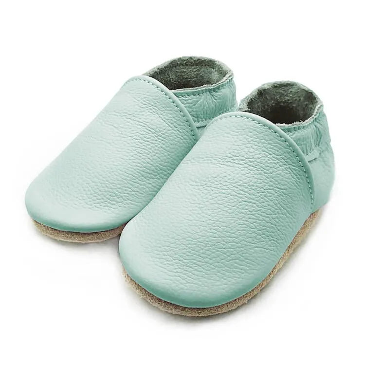 Soft Leather Newborn Booties for Babies