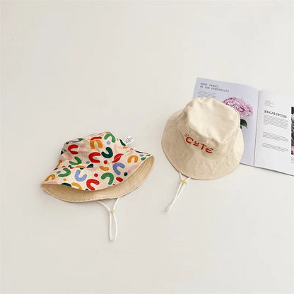 Double-Sided Kids Bucket Hat: Cute and Versatile Sun Protection