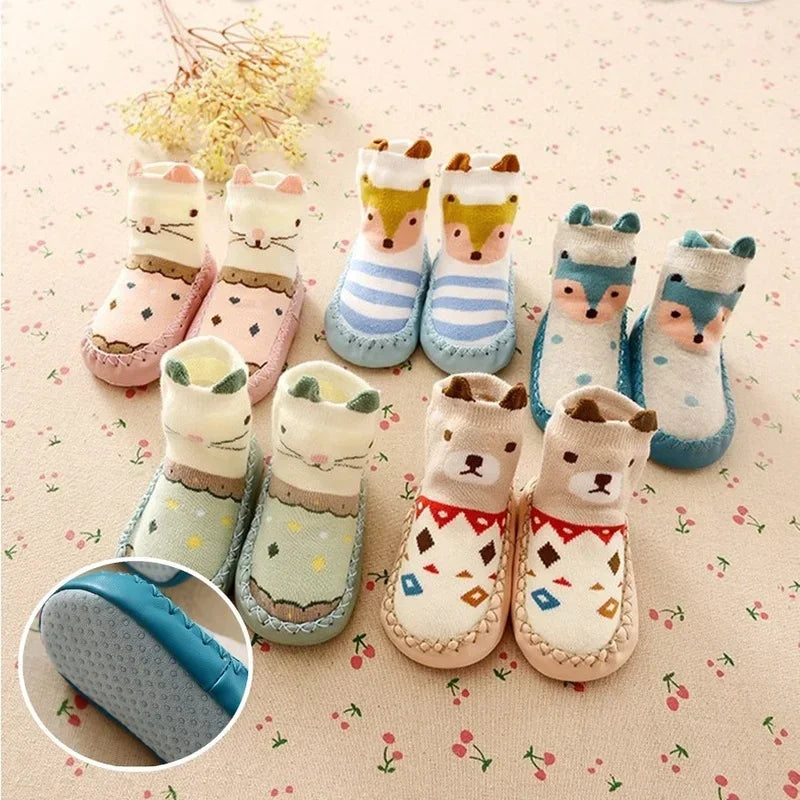 Cute Cartoon Animal Floor Socks: Winter Anti-Slip Sole for BaBy