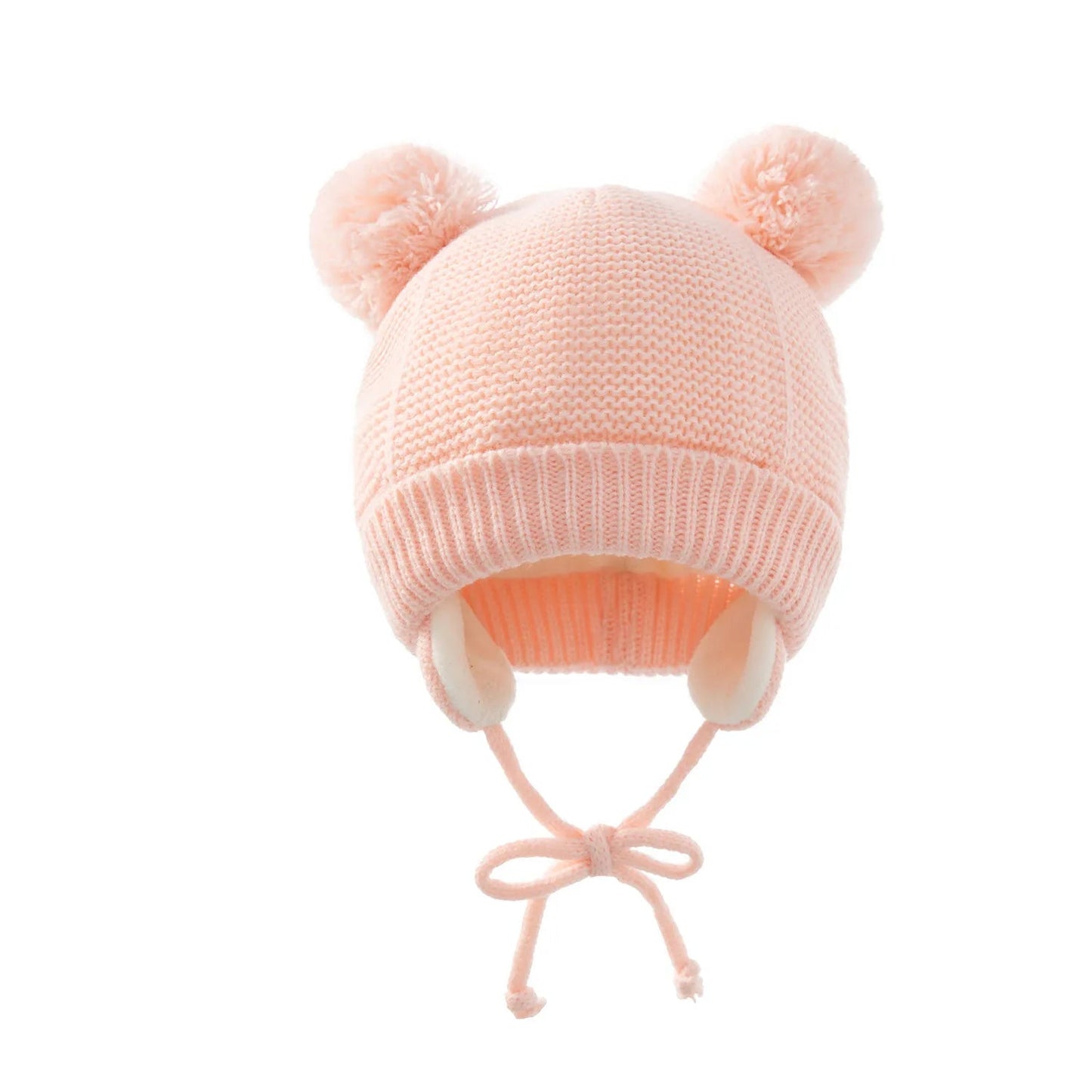 Cute Knitted Pompom Baby Hat & Glove - Winter Essential for Newborns