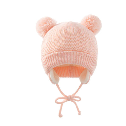 Cute Knitted Pompom Baby Hat & Glove - Winter Essential for Newborns