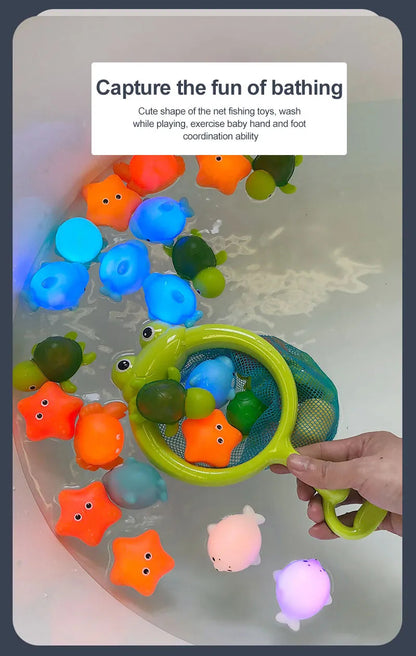 LED Light-Up Cute Animals Bath Toy for Kids
