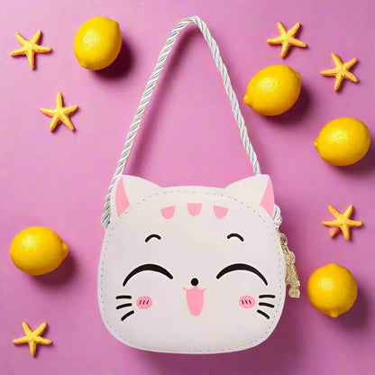 Cute Cat Crossbody Coin Bag for Kids