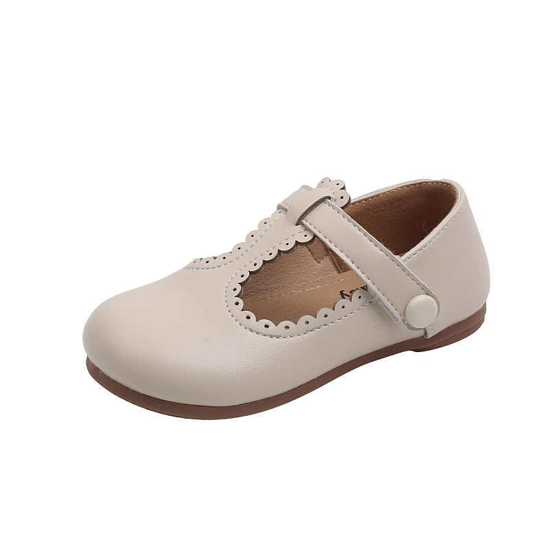 Princess T-Strap Leather Flats: Sweet Retro Dress Shoes