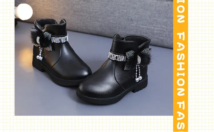 Cozy Mid-Length Leather Boots for Stylish Kids