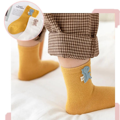 Cartoon Animal Baby Socks: 3 Pairs Set