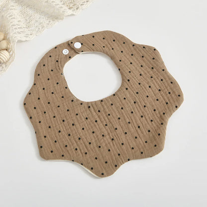 Soft Cotton Petal Print Baby Feeding Bibs