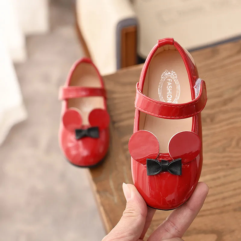 Soft PU Patent Leather Flats for Baby Girls