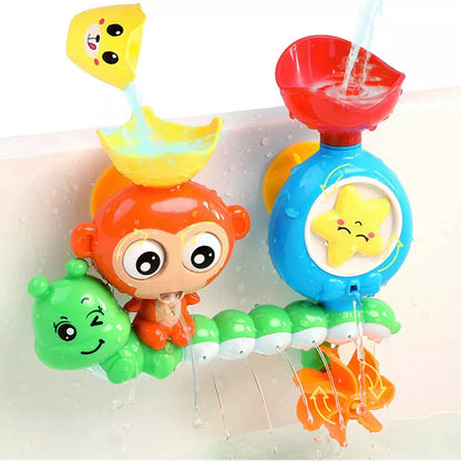 Bath Toy with Wall Suction Cup Track for Kids