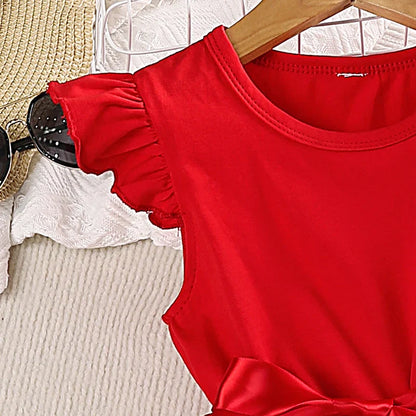 Summer Ruffled Love Mesh Girl Dresses
