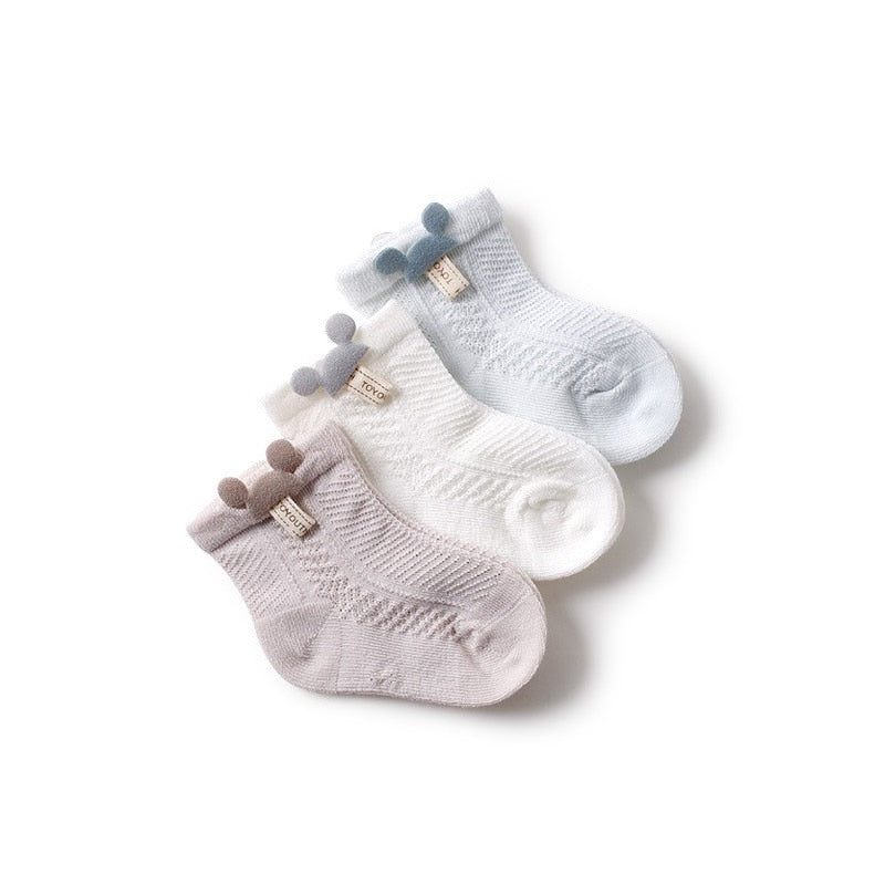 Set Socks Of  Mesh Thin Bow For Girls