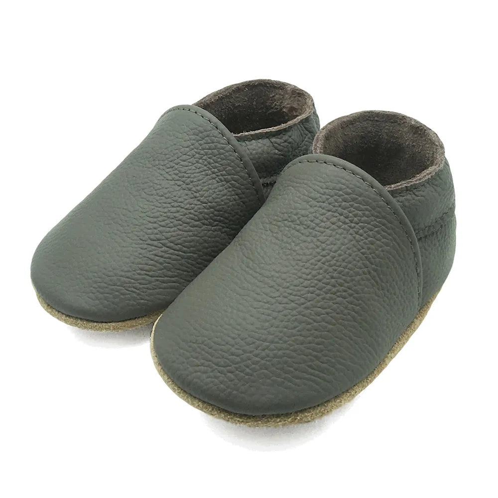 Soft Leather Newborn Booties for Babies