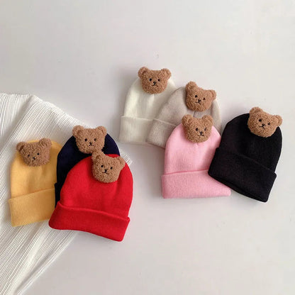 Cute Bear Knitted Baby Hat: Warm and Cozy Beanie