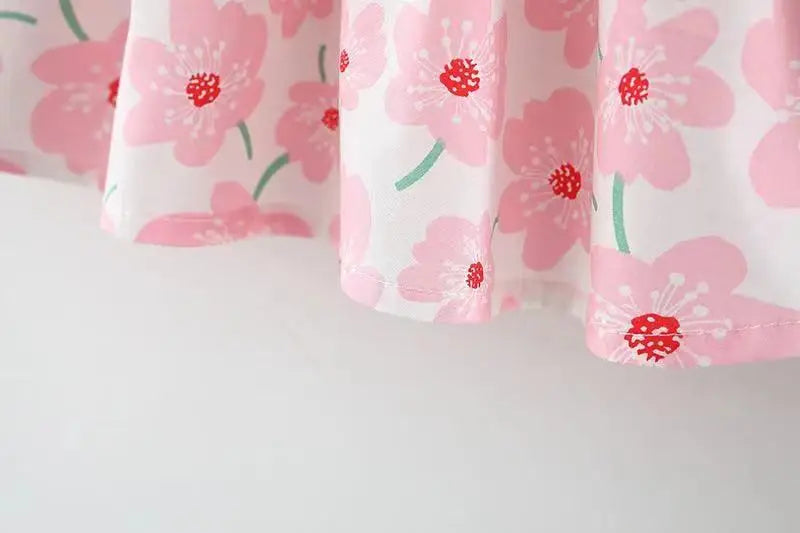 Sweet Summer Bow Floral Dress Set for Girls (3months-3 years)