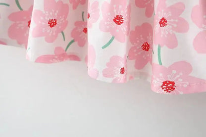 Sweet Summer Bow Floral Dress Set for Girls (3months-3 years)