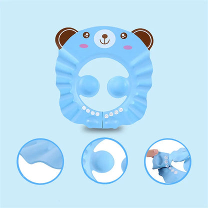Baby Shower Cap for Kids with Ear Protection