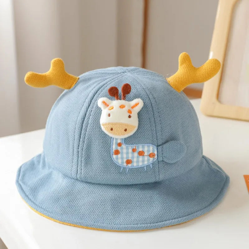Cute Cartoon Animal Baby Bucket Hat: With Ears, Suitable for Baby