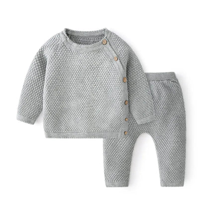 Knitted Pajama Set for Baby - Cozy cotton clothes set