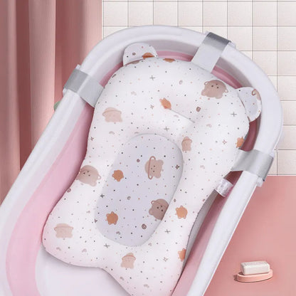 Cartoon Baby Bath Pad - Non-Slip, Foldable, Comfortable