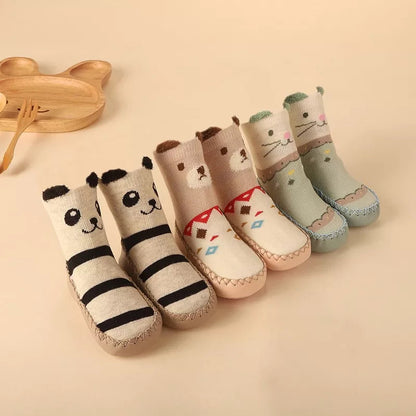 Cute Cartoon Animal Floor Socks: Winter Anti-Slip Sole for BaBy