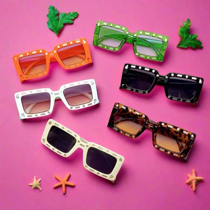 Hollow Out Square Kids Sunglasses.