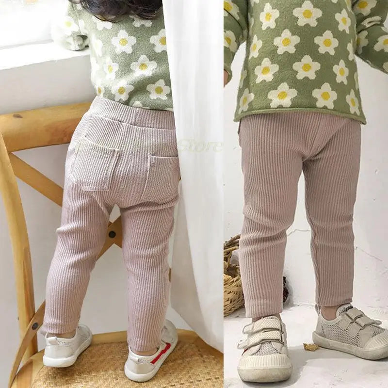 Vertical Stripes Cotton Pants - Stylish Leggings for Kids