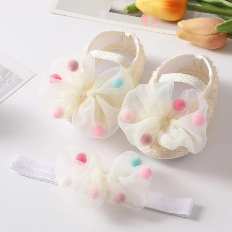 Baby Girl Bow Flower Shoes