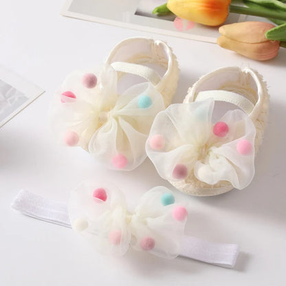 Baby Girl Bow Flower Shoes