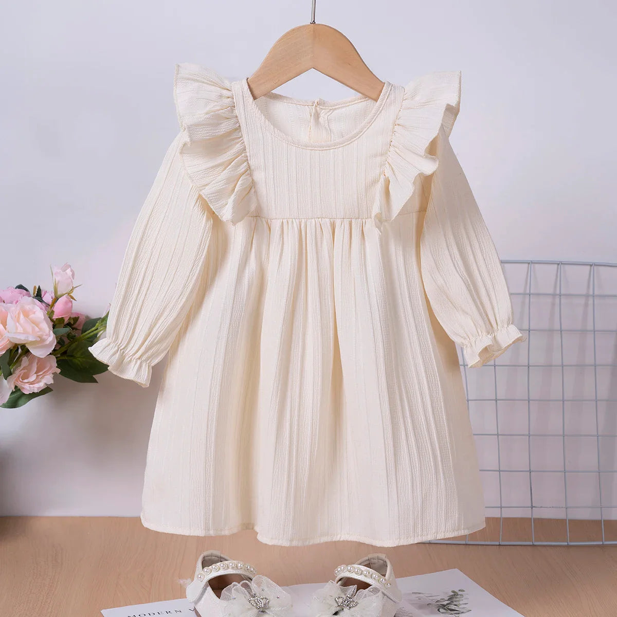 Girls' Ruffles Princess Dress: Spring/Fall Casual Party Wear